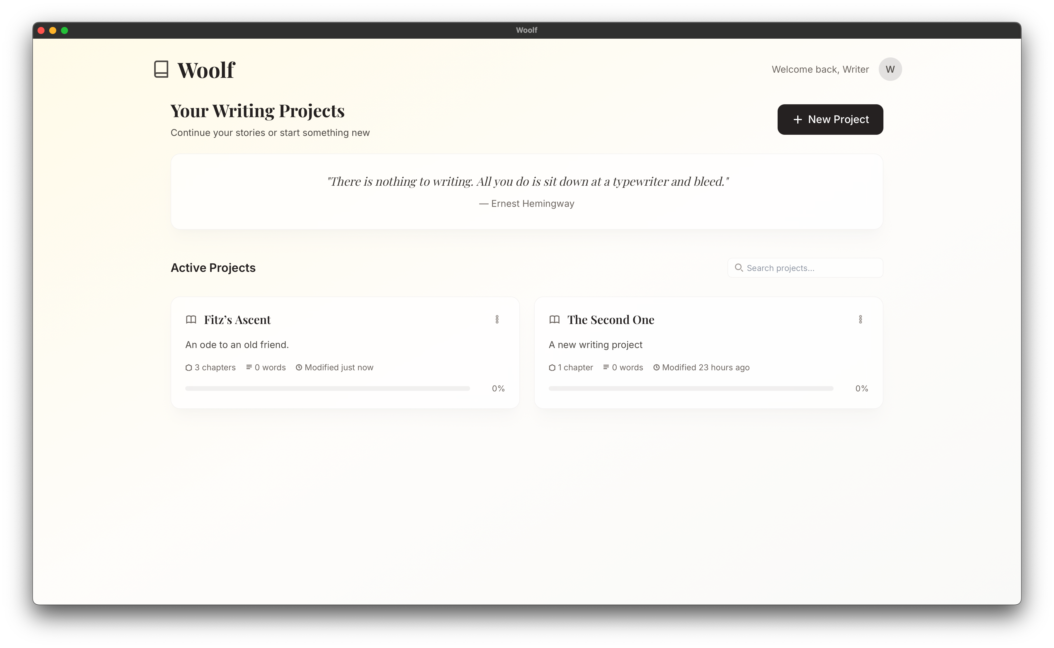 Woolf app screenshot 1